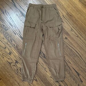 Z Forever 21 Men's Small Dark Tan Cargo Pants Relaxed Fit Casual Street